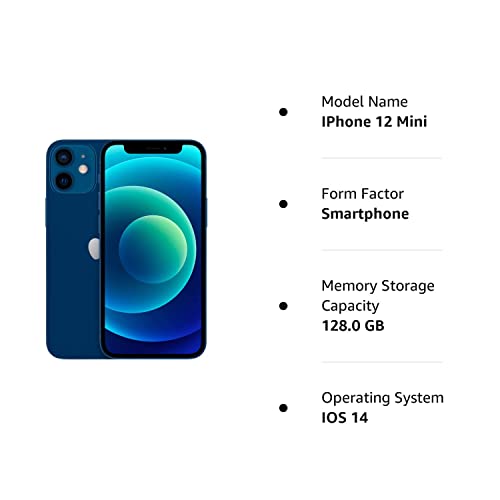 Apple iPhone 12 Mini, 128GB, Azul (Reacondicionado Premium)